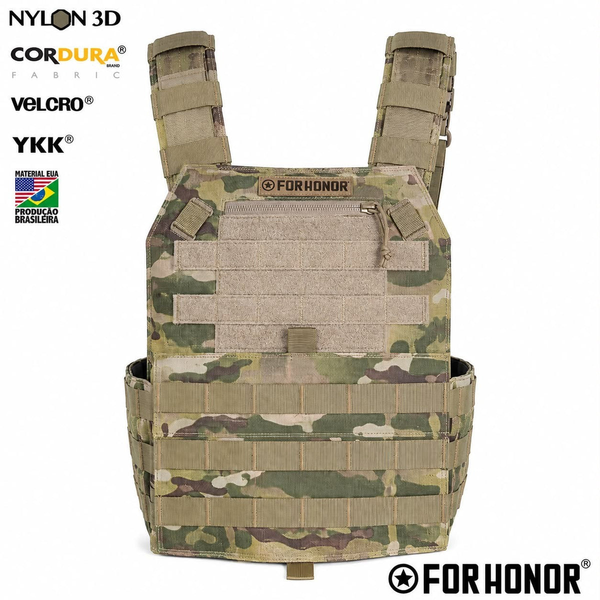 COLETE PLATE CAMUFLADO MULTICAM