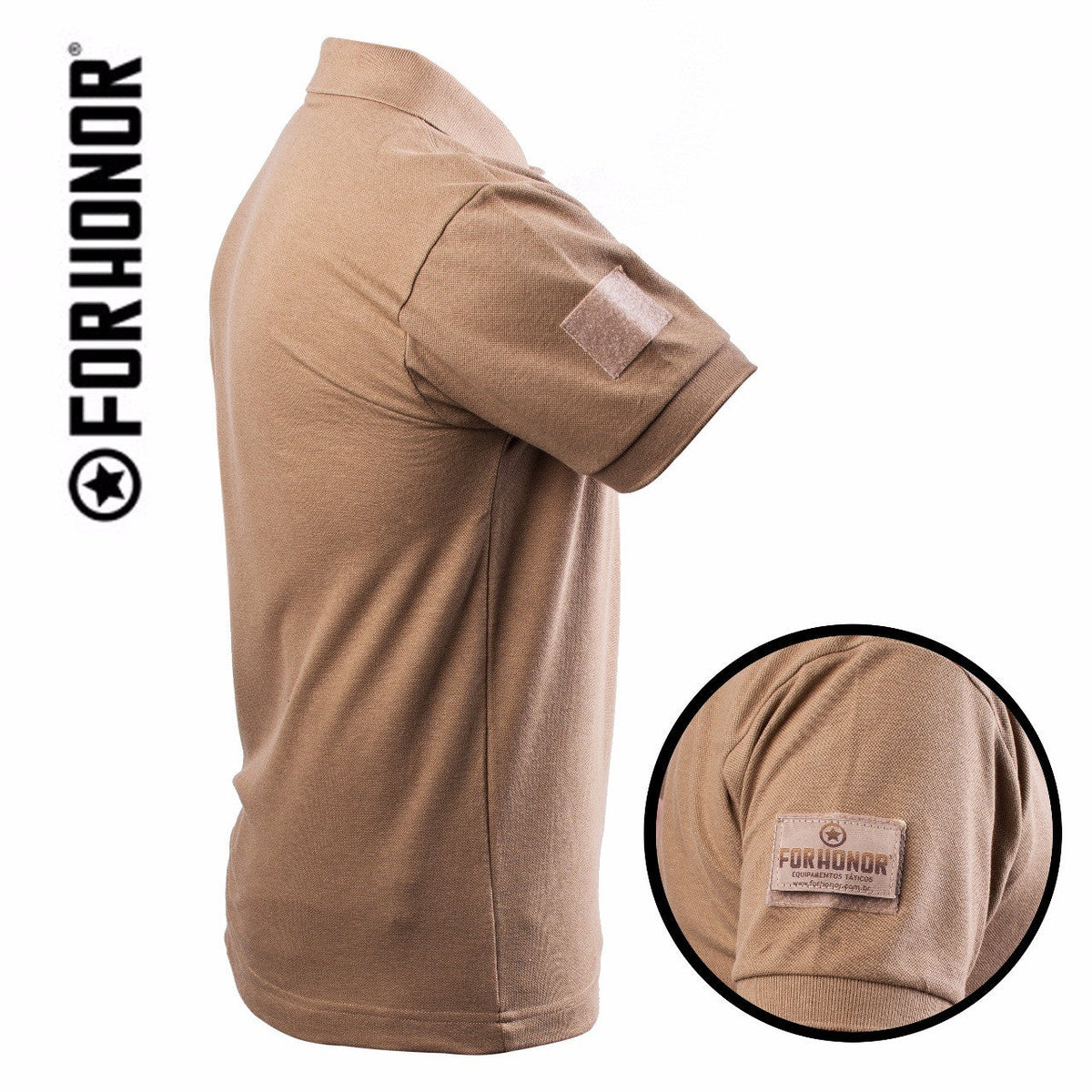 CAMISA POLO COYOTE COM VELCRO ID