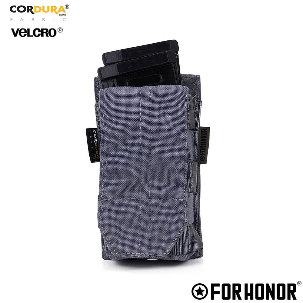 Porta Carregador de FUZIL SIMPLES COM ABA (5.56) - CINZA BANDEIRANTE