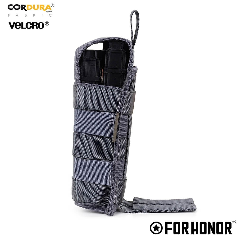 Porta Carregador de FUZIL SIMPLES COM ABA (5.56) - CINZA BANDEIRANTE