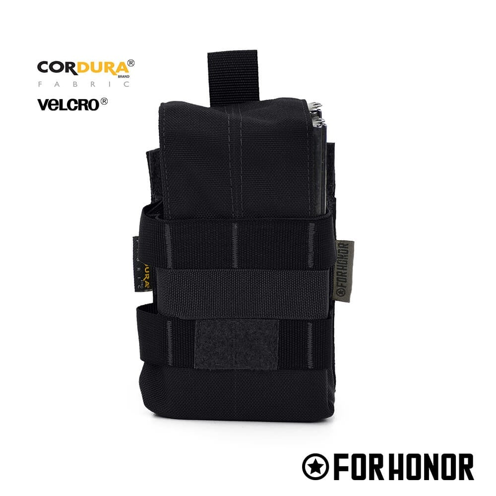 PORTA CARREGADOR DE FUZIL SIMPLES COM ABA (7.62) - BLACK 