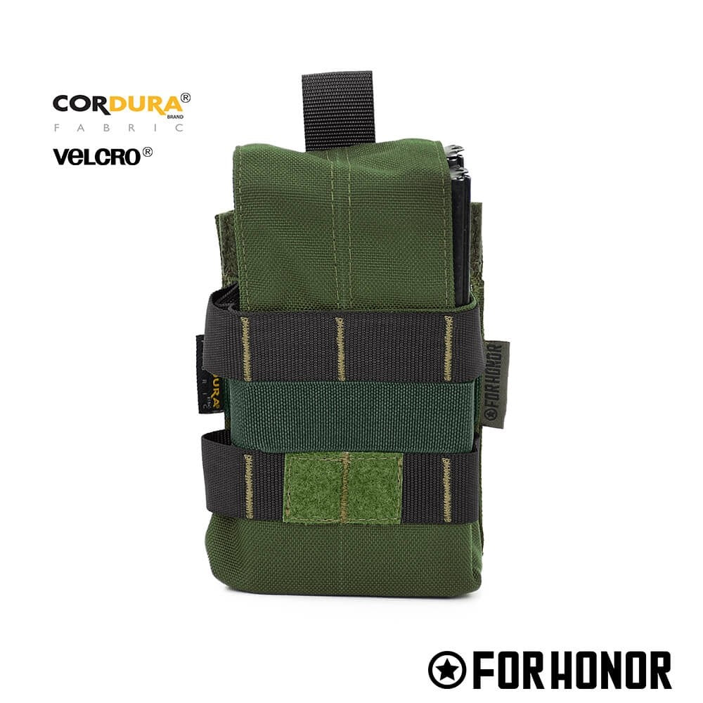 PORTA CARREGADOR DE FUZIL SIMPLES COM ABA (7.62) - OLIVE GREEN