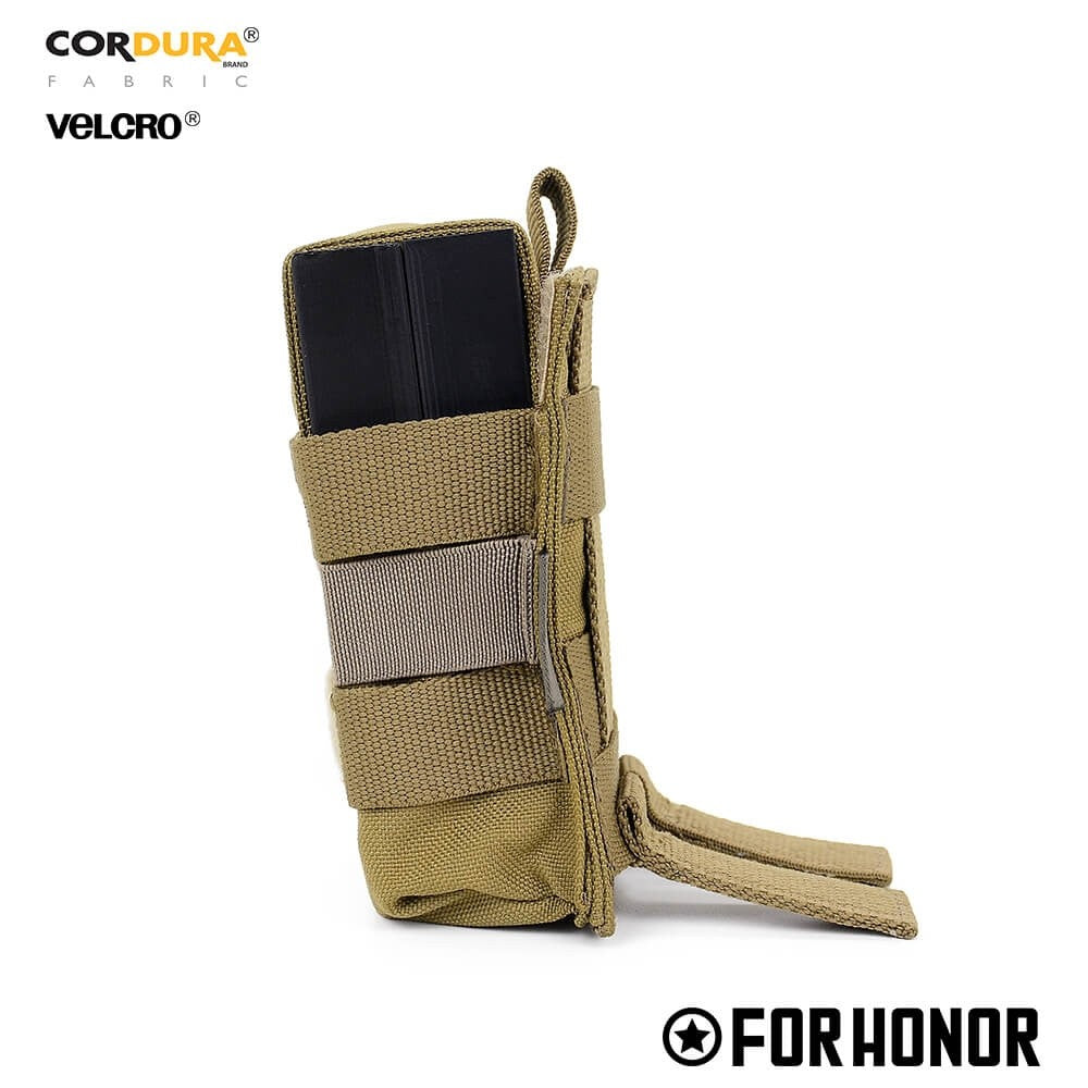 PORTA CARREGADOR DE FUZIL SIMPLES COM ABA (7.62) - COYOTE