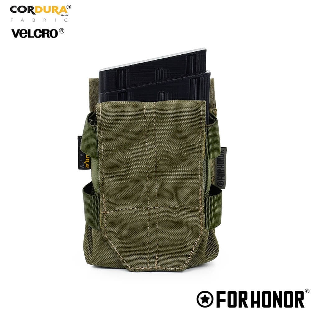 PORTA CARREGADOR DE FUZIL SIMPLES COM ABA (7.62) - OLIVE DRAB