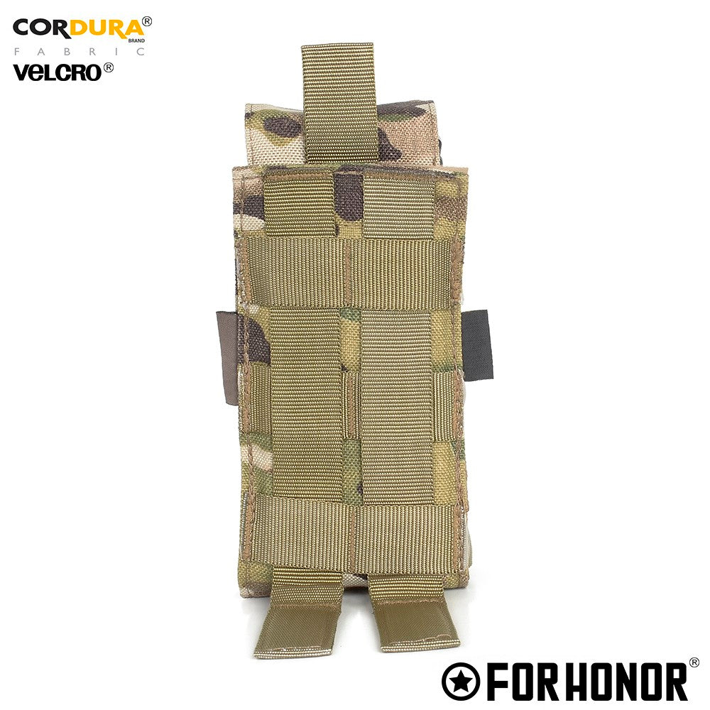 PORTA CARREGADOR DE FUZIL SIMPLES COM ABA (5.56) – CAMUFLADO MULTICAM