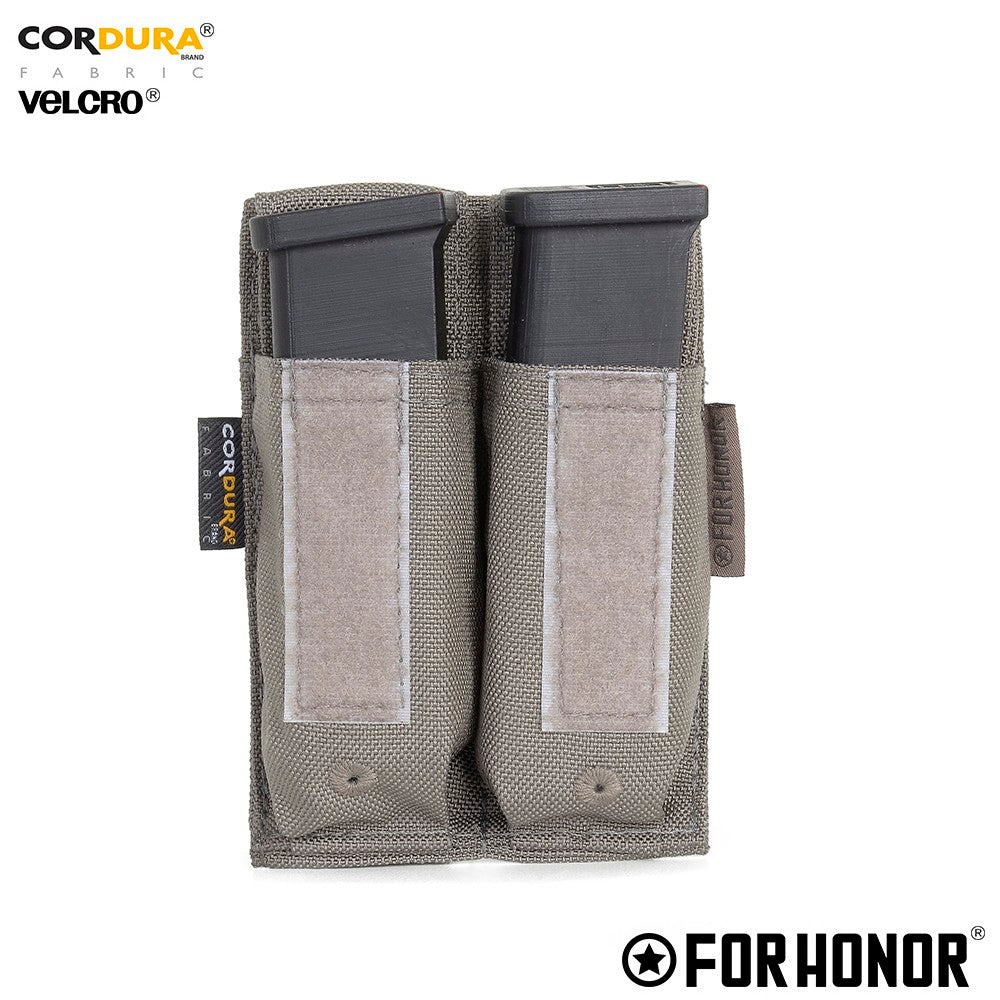 PORTA CARREGADOR PISTOLA DUPLO – CINZA BRIGADA
