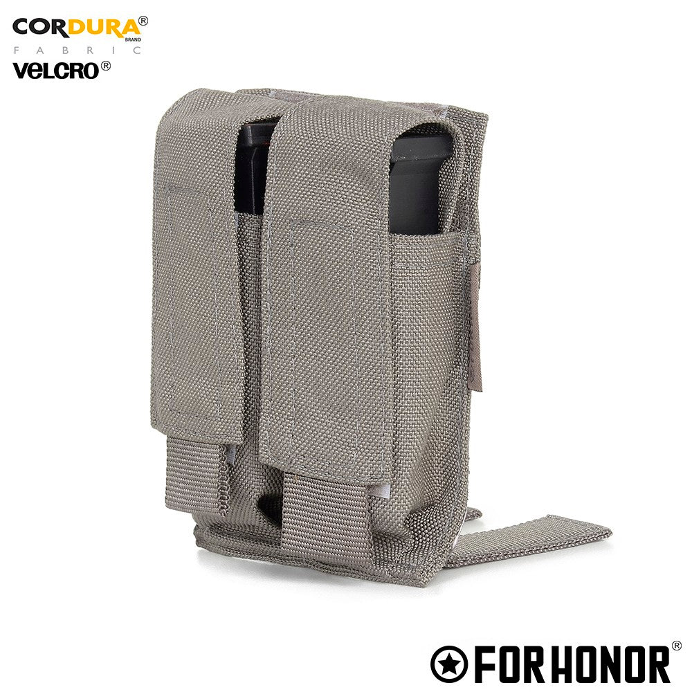 PORTA CARREGADOR PISTOLA DUPLO – CINZA BRIGADA